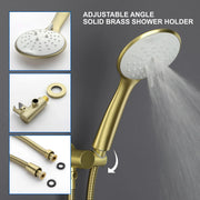 Ceiling-mounted Shower System with 12" Square Rain Shower Head and 5-Setting High Pressure Handheld Shower luxury-shower-faucet-set-shower-system-with-high-pressure-12-rain-shower-head-and-5-setting-handheld-shower 