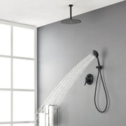 Ceiling-mounted Shower System with 12" Square Rain Shower Head and 5-Setting High Pressure Handheld Shower luxury-shower-faucet-set-shower-system-with-high-pressure-12-rain-shower-head-and-5-setting-handheld-shower 