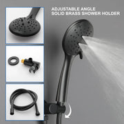 Ceiling-mounted Shower System with 12" Square Rain Shower Head and 5-Setting High Pressure Handheld Shower luxury-shower-faucet-set-shower-system-with-high-pressure-12-rain-shower-head-and-5-setting-handheld-shower 
