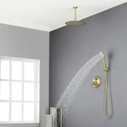Ceiling-mounted Shower System with 12" Square Rain Shower Head and 5-Setting High Pressure Handheld Shower luxury-shower-faucet-set-shower-system-with-high-pressure-12-rain-shower-head-and-5-setting-handheld-shower 