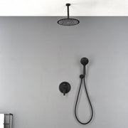 Ceiling-mounted Shower System with 12" Square Rain Shower Head and 5-Setting High Pressure Handheld Shower luxury-shower-faucet-set-shower-system-with-high-pressure-12-rain-shower-head-and-5-setting-handheld-shower 