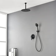 Ceiling-mounted Shower System with 12" Square Rain Shower Head and 5-Setting High Pressure Handheld Shower luxury-shower-faucet-set-shower-system-with-high-pressure-12-rain-shower-head-and-5-setting-handheld-shower 