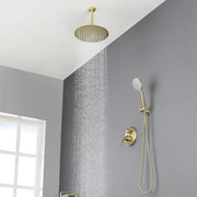 Ceiling-mounted Shower System with 12" Square Rain Shower Head and 5-Setting High Pressure Handheld Shower luxury-shower-faucet-set-shower-system-with-high-pressure-12-rain-shower-head-and-5-setting-handheld-shower 