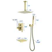 Ceiling Mount 10 Inch Black Shower System Faucet Waterfall Tub Complete with Matte Spout Set Square Luxury Rain Mixer Pressure Balancing 3-Function ceiling-mount-10-inch-black-shower-system-faucet-waterfall-tub-complete-with-matte-spout-set-square-luxury-rain-mixer-pressure-balancing-3-function 