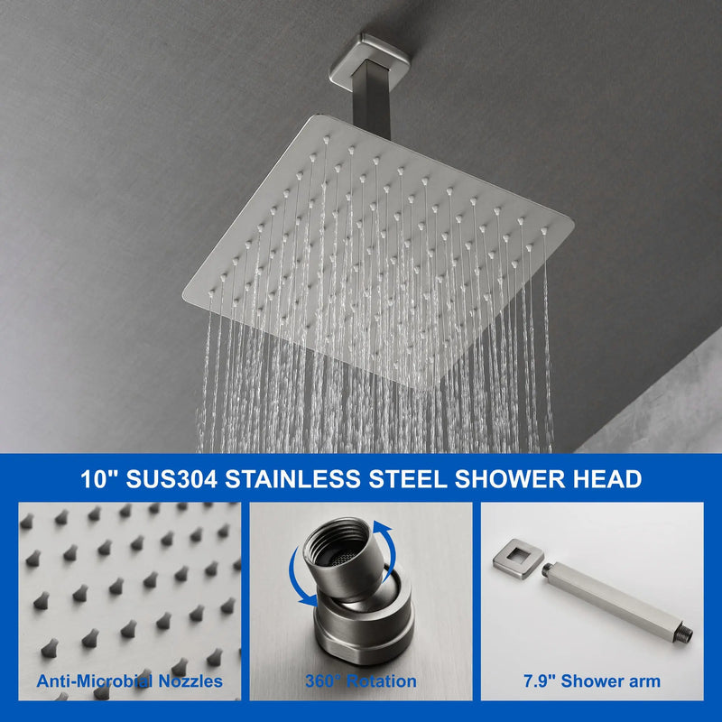 Ceiling Mount 10 Inch Black Shower System Faucet Waterfall Tub Complete with Matte Spout Set Square Luxury Rain Mixer Pressure Balancing 3-Function ceiling-mount-10-inch-black-shower-system-faucet-waterfall-tub-complete-with-matte-spout-set-square-luxury-rain-mixer-pressure-balancing-3-function 