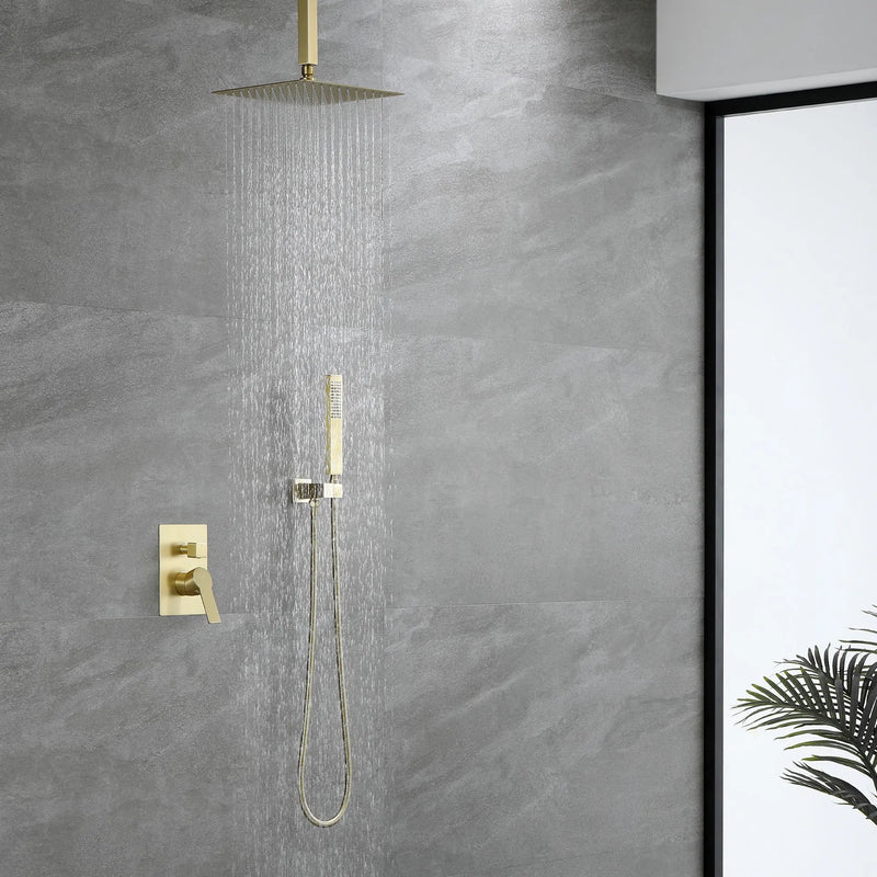Ceiling Mount Shower System, 10-Inch Bathroom Luxury Rain Mixer Shower with high pressure handheld shower ceiling-mount-shower-system-10-inch-bathroom-luxury-rain-mixer-shower 