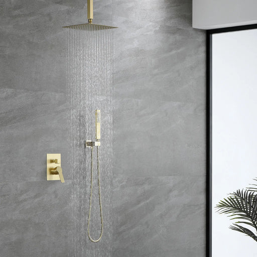 Ceiling Mount Shower System, 10-Inch Bathroom Luxury Rain Mixer Shower with high pressure handheld shower ceiling-mount-shower-system-10-inch-bathroom-luxury-rain-mixer-shower 