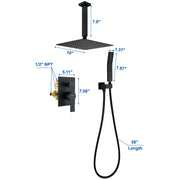 Ceiling Mount Shower System, 10-Inch Bathroom Luxury Rain Mixer Shower with high pressure handheld shower ceiling-mount-shower-system-10-inch-bathroom-luxury-rain-mixer-shower 