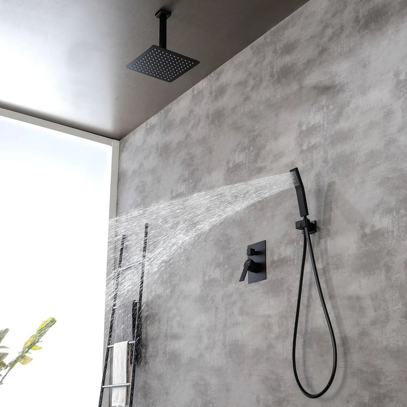 Ceiling Mount Shower System, 10-Inch Bathroom Luxury Rain Mixer Shower with high pressure handheld shower ceiling-mount-shower-system-10-inch-bathroom-luxury-rain-mixer-shower 