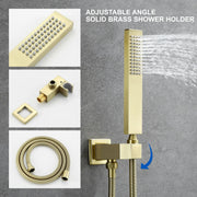 Ceiling Mount Shower System, 10-Inch Bathroom Luxury Rain Mixer Shower with high pressure handheld shower ceiling-mount-shower-system-10-inch-bathroom-luxury-rain-mixer-shower 