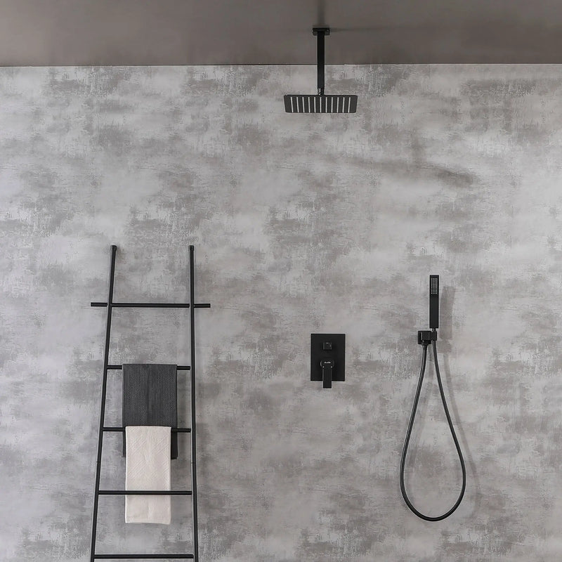 Ceiling Mount Shower System, 10-Inch Bathroom Luxury Rain Mixer Shower with high pressure handheld shower ceiling-mount-shower-system-10-inch-bathroom-luxury-rain-mixer-shower 