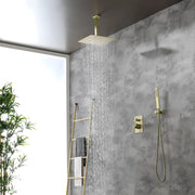Ceiling Mounted Rain Shower System, SHAMANDA Luxury Brass Shower Faucet Set with 12 Inch Shower Head and Hand Shower ceiling-mounted-rain-shower-system-shamanda-luxury-brass-shower-faucet-set-with-12-inch-shower-head-and-hand-shower-88005b 