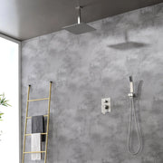 Ceiling Mounted Rain Shower System, SHAMANDA Luxury Brass Shower Faucet Set with 12 Inch Shower Head and Hand Shower ceiling-mounted-rain-shower-system-shamanda-luxury-brass-shower-faucet-set-with-12-inch-shower-head-and-hand-shower-88005b 