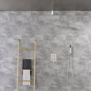 Ceiling Mounted Rain Shower System, SHAMANDA Luxury Brass Shower Faucet Set with 12 Inch Shower Head and Hand Shower ceiling-mounted-rain-shower-system-shamanda-luxury-brass-shower-faucet-set-with-12-inch-shower-head-and-hand-shower-88005b 