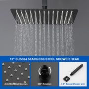 Ceiling Mounted Rain Shower System, SHAMANDA Luxury Brass Shower Faucet Set with 12 Inch Shower Head and Hand Shower ceiling-mounted-rain-shower-system-shamanda-luxury-brass-shower-faucet-set-with-12-inch-shower-head-and-hand-shower-88005b 