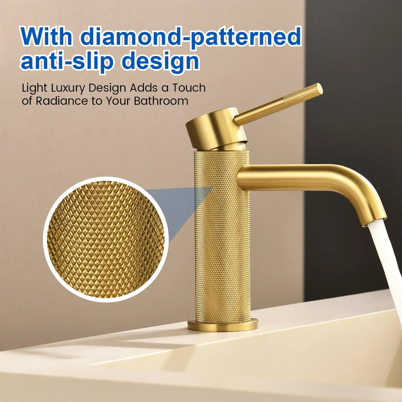 Deck-Mounted Single Handle Lavatory Faucet One Hole Faucet Bathroom with Pop Up Drain In Matte Black, Chrome, Brushed Nickel, Brushed Gold deck-mounted-single-handle-lavatory-faucet-one-hole-faucet-bathroom-with-pop-up-drain-in-matte-black-chrome-brushed-nickel-brushed-gold 
