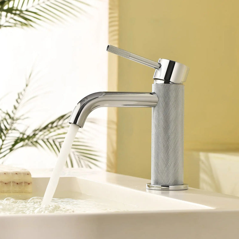Deck-Mounted Single Handle Lavatory Faucet One Hole Faucet Bathroom with Pop Up Drain In Matte Black, Chrome, Brushed Nickel, Brushed Gold deck-mounted-single-handle-lavatory-faucet-one-hole-faucet-bathroom-with-pop-up-drain-in-matte-black-chrome-brushed-nickel-brushed-gold Chrome / Brass / 12*11.2*3.5inches