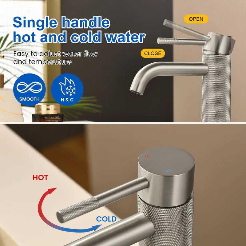 Deck-Mounted Single Handle Lavatory Faucet One Hole Faucet Bathroom with Pop Up Drain In Matte Black, Chrome, Brushed Nickel, Brushed Gold deck-mounted-single-handle-lavatory-faucet-one-hole-faucet-bathroom-with-pop-up-drain-in-matte-black-chrome-brushed-nickel-brushed-gold 