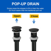 Deck-Mounted Single Handle Lavatory Faucet One Hole Faucet Bathroom with Pop Up Drain In Matte Black, Chrome, Brushed Nickel, Brushed Gold deck-mounted-single-handle-lavatory-faucet-one-hole-faucet-bathroom-with-pop-up-drain-in-matte-black-chrome-brushed-nickel-brushed-gold 