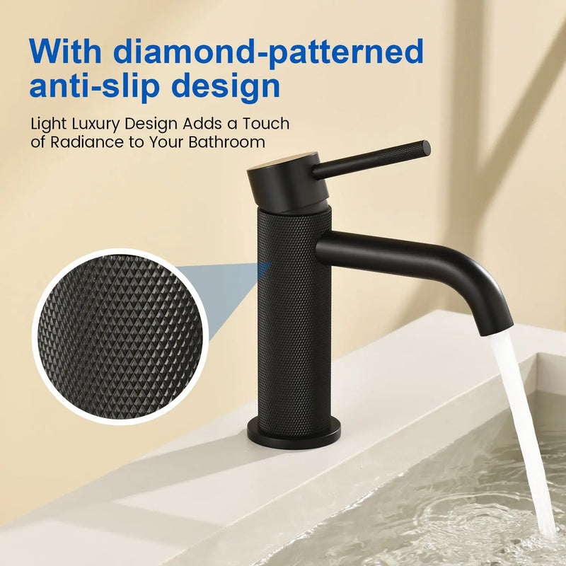 Deck-Mounted Single Handle Lavatory Faucet One Hole Faucet Bathroom with Pop Up Drain In Matte Black, Chrome, Brushed Nickel, Brushed Gold deck-mounted-single-handle-lavatory-faucet-one-hole-faucet-bathroom-with-pop-up-drain-in-matte-black-chrome-brushed-nickel-brushed-gold 