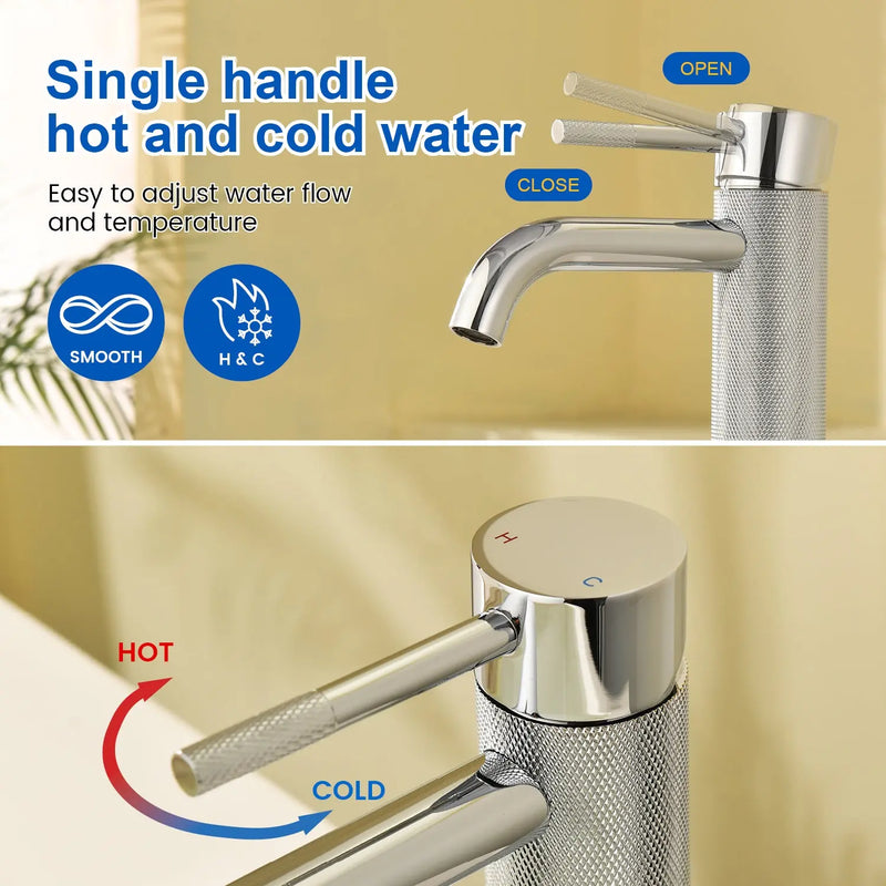 Deck-Mounted Single Handle Lavatory Faucet One Hole Faucet Bathroom with Pop Up Drain In Matte Black, Chrome, Brushed Nickel, Brushed Gold deck-mounted-single-handle-lavatory-faucet-one-hole-faucet-bathroom-with-pop-up-drain-in-matte-black-chrome-brushed-nickel-brushed-gold 
