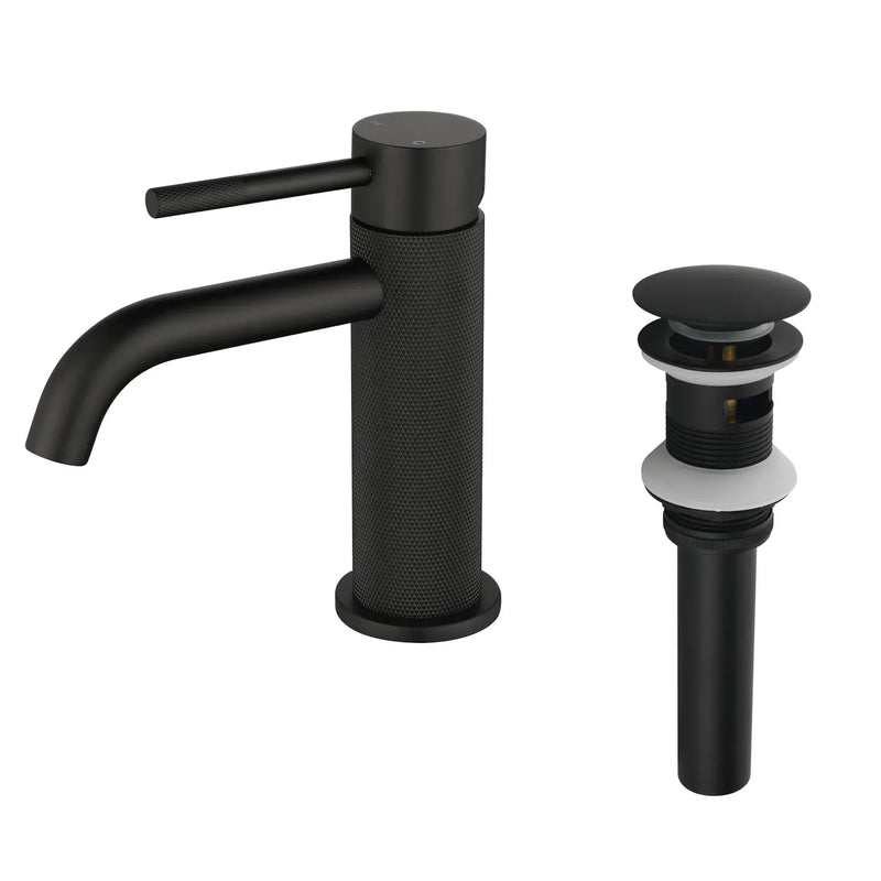 Deck-Mounted Single Handle Lavatory Faucet One Hole Faucet Bathroom with Pop Up Drain In Matte Black, Chrome, Brushed Nickel, Brushed Gold deck-mounted-single-handle-lavatory-faucet-one-hole-faucet-bathroom-with-pop-up-drain-in-matte-black-chrome-brushed-nickel-brushed-gold 