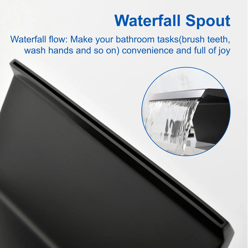 Deck-Mounted Waterfall Tub Filler 3 Hole Widespread Bathroom Sink Faucet with Two Square Handle waterfall-tub-filler-deck-mount-3-hole-roman-bathtub-faucet-two-square-handle-bathroom-sink-faucet-with-valve-and-cupc-water-supply-lines-brushed-gold-1520bg 