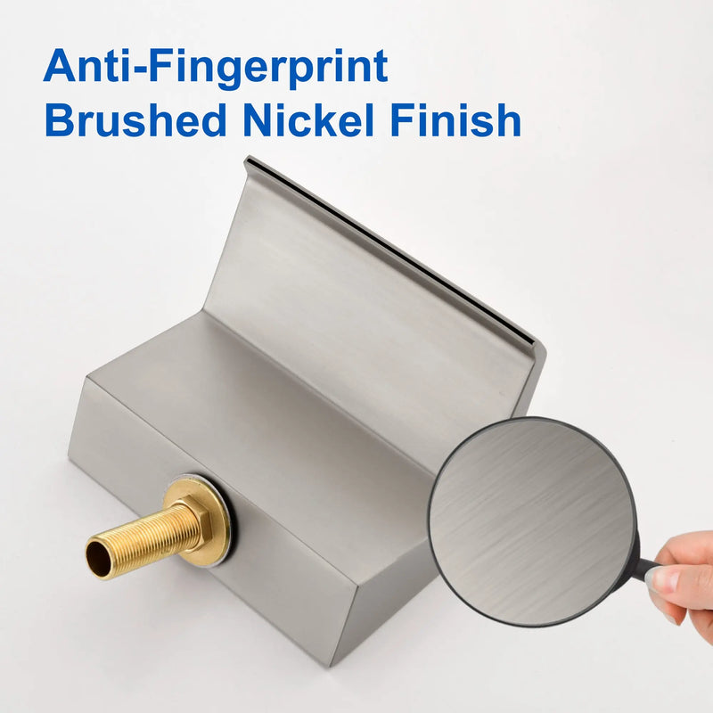 Deck-Mounted Waterfall Tub Filler 3 Hole Widespread Bathroom Sink Faucet with Two Square Handle waterfall-tub-filler-deck-mount-3-hole-roman-bathtub-faucet-two-square-handle-bathroom-sink-faucet-with-valve-and-cupc-water-supply-lines-brushed-gold-1520bg 