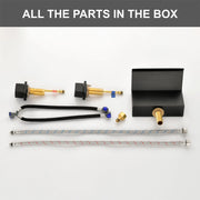 Deck-Mounted Waterfall Tub Filler 3 Hole Widespread Bathroom Sink Faucet with Two Square Handle waterfall-tub-filler-deck-mount-3-hole-roman-bathtub-faucet-two-square-handle-bathroom-sink-faucet-with-valve-and-cupc-water-supply-lines-brushed-gold-1520bg 