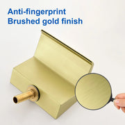 Deck-Mounted Waterfall Tub Filler 3 Hole Widespread Bathroom Sink Faucet with Two Square Handle waterfall-tub-filler-deck-mount-3-hole-roman-bathtub-faucet-two-square-handle-bathroom-sink-faucet-with-valve-and-cupc-water-supply-lines-brushed-gold-1520bg 