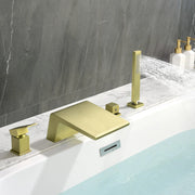 Deck Mount Roman Tub Faucet with Sprayer Waterfall Tub Filler with Hand Shower, Single Handle Bathtub Faucet Set with Handheld Shower Head, Valve and Trim Included deck-mount-roman-tub-faucet-with-sprayer-waterfall-tub-filler-with-hand-shower-single-handle-bathtub-faucet-set-with-handheld-shower-head-valve-and-trim-included 