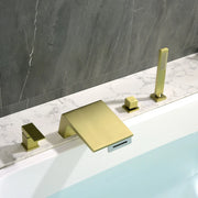 Deck Mount Roman Tub Faucet with Sprayer Waterfall Tub Filler with Hand Shower, Single Handle Bathtub Faucet Set with Handheld Shower Head, Valve and Trim Included deck-mount-roman-tub-faucet-with-sprayer-waterfall-tub-filler-with-hand-shower-single-handle-bathtub-faucet-set-with-handheld-shower-head-valve-and-trim-included 