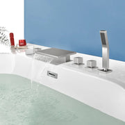 Deck Mounted Bath Filler Widespread Five-Piece Bathtub Faucet with Pull-Out Handheld Shower deck-mounted-bath-filler-widespread-five-piece-bathtub-faucet-with-pull-out-handheld-shower 
