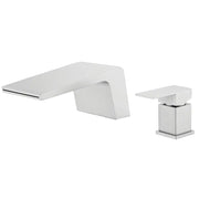 Deck Mounted Two Holes Single-Handle Waterfall Bathroom Sink Faucet 1.2GPM bathroom-sink-faucet-black 