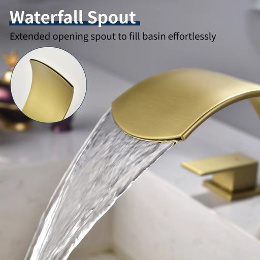 Deck Mounted Waterfall 8" Widespread Bathroom Sink Faucet 3 Holes,Double Handle Basin Mixer Tap deck-mount-waterfall-faucet-8-widespread-3-hole 