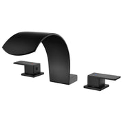 Deck Mounted Waterfall 8" Widespread Bathroom Sink Faucet 3 Holes,Double Handle Basin Mixer Tap deck-mount-waterfall-faucet-8-widespread-3-hole 