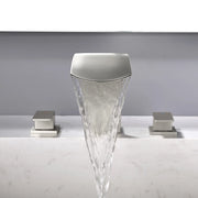 Deck Mounted Waterfall 8" Widespread Bathroom Sink Faucet 3 Holes,Double Handle Basin Mixer Tap deck-mount-waterfall-faucet-8-widespread-3-hole Brushed Nickel / Brass & SUS304 / 14.8*9.6*4.7inches