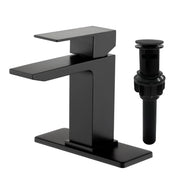 Deck Mounted Waterfall Lavatory Faucet Single Lever Single Hole Basin Mixer Tap with Pop-Up Drain deck-mounted-single-lever-single-hole-waterfall-vessel-faucet-with-pop-up-drain Matte Black / SUS304 / 13.2*11.2*3.5 inches