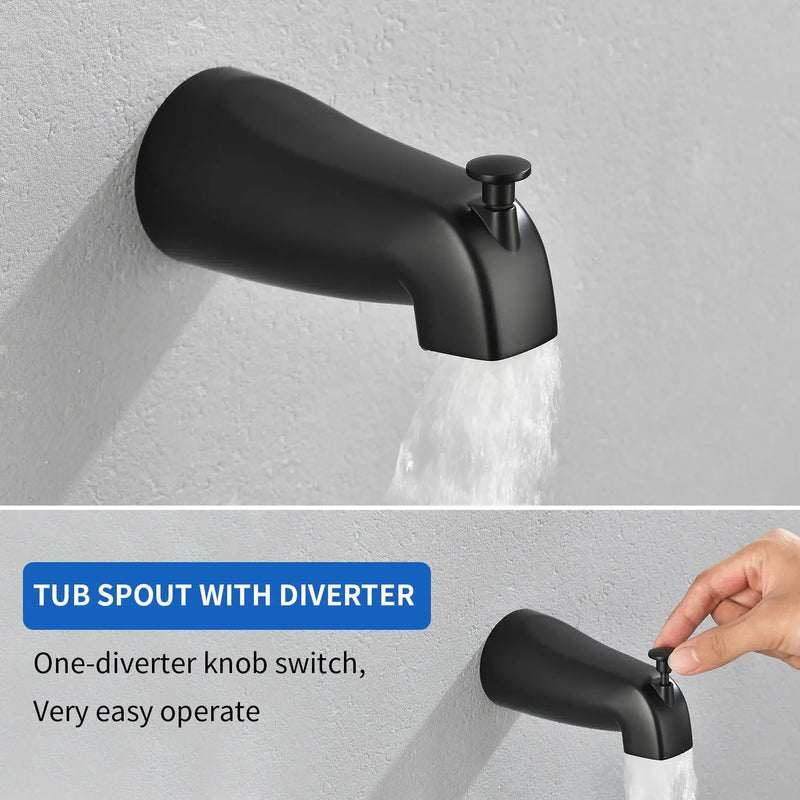 Diverter Tub and Shower Trim Kit with 2-Cross Handle,10 Spray Handheld Shower diverter-tub-and-shower-trim-kit-with-2-cross-handle-10-spray-handheld-shower 