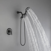 Dual-Function Shower Faucet Set with Valve Bathroom High Pressure 5-Setting Dual 2 in 1 Shower System with Handheld Showerhead dual-function-shower-faucet-set-with-valve-bathroom-high-pressure-35-setting-dual-2-in-1-shower-system-with-handheld-showerhead-3-way-water-diverter-shower Black / Brass / 17.2 x 10.1 x 5.3 inches