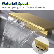 Dual Lever Bathroom Basin Tap Hot and Cold Water Square Widespread Waterfall 3-Hole Roman Tub Faucet Trim dual-lever-3-hole-hot-and-cold-water-square-bathroom-basin-tap-widespread-waterfall-bathroom-faucet 