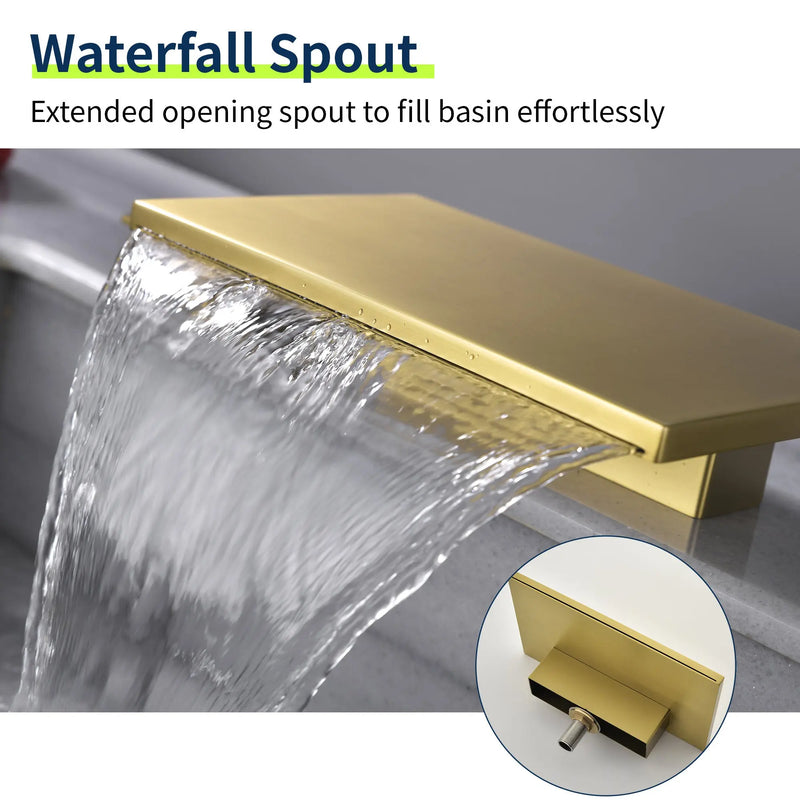 Dual Lever Bathroom Basin Tap Hot and Cold Water Square Widespread Waterfall 3-Hole Roman Tub Faucet Trim dual-lever-3-hole-hot-and-cold-water-square-bathroom-basin-tap-widespread-waterfall-bathroom-faucet 