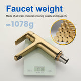 Single Handle Bathroom Sink Faucet Deck Mount One Hole Vanity Faucet with Pop-Up Drain - Matte Black, Chrome, Brushed Nickel, Brushed Gold