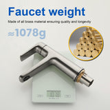 Single Handle Bathroom Sink Faucet Deck Mount One Hole Vanity Faucet with Pop-Up Drain - Matte Black, Chrome, Brushed Nickel, Brushed Gold