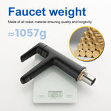 Single Handle Bathroom Sink Faucet Deck Mount One Hole Vanity Faucet with Pop-Up Drain - Matte Black, Chrome, Brushed Nickel, Brushed Gold