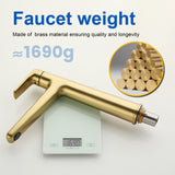 1-Hole Vessel Bathroom Faucet Brass Single Lever Basin Mixer Faucet with Stainles Steel Pop Up Sink Drain