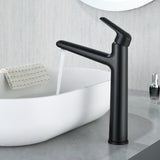1-Hole Vessel Bathroom Faucet Brass Single Lever Basin Mixer Faucet with Stainles Steel Pop Up Sink Drain