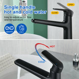 1-Hole Vessel Bathroom Faucet Brass Single Lever Basin Mixer Faucet with Stainles Steel Pop Up Sink Drain