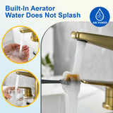 3 Piece Bathroom Sink Faucet Deck Mount Brass 2 Handle 8 In. Widespread Wash Basin Faucet with Popup Drain
