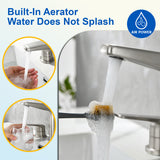 3 Piece Bathroom Sink Faucet Deck Mount Brass 2 Handle 8 In. Widespread Wash Basin Faucet with Popup Drain